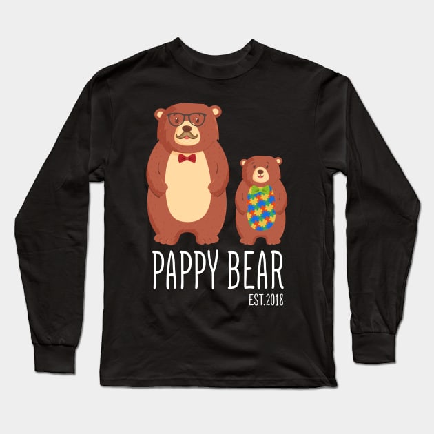 Sympathy Gifts Papa Bear Est PAPPY BEAR Long Sleeve T-Shirt by KittleAmandass